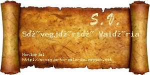 Sövegjártó Valéria névjegykártya