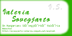 valeria sovegjarto business card